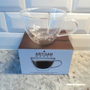 double wall thermal glass cappuccino mugs~11 oz.~ 4 available